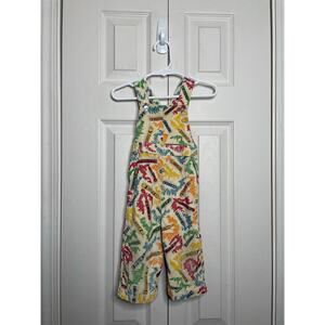 Vintage Healthtex Unisex Overalls Corduroy Crayon All Over Print Size 12 Months